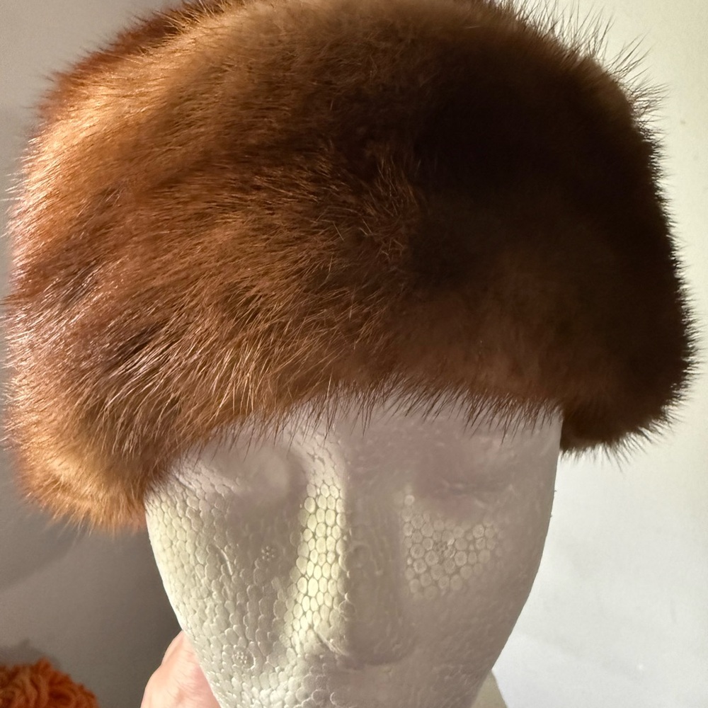 Genuine mink fur hat